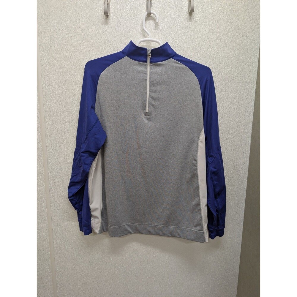 FootJoy Golf 1/4 Zip Pullover Mens Large Gray Purple Performance High Neck